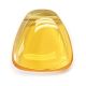 23x24mm Honey Smooth Flat Czech Glass Triangle Pendant Loose (Priced Per Dozen)