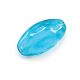 20x11mm Aqua Earthy Flat Oval Czech Glass Beads Loose (150pc)
