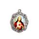 19x16mm Sacred Heart of Jesus Oval Medal Italian Quality Enamel on Antiqued Silver Tone Base 6pcs